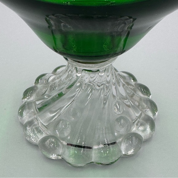 Vintage MCM Anchor Hocking Emerald Green “Burple" Glasses Set of 6 - Picture 5 of 13